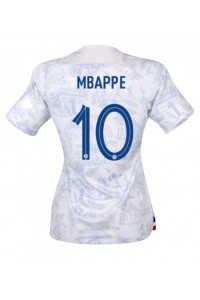 Ranska Kylian Mbappe #10 Jalkapallovaatteet Naisten Vieraspaita MM-kisat 2022 Lyhythihainen